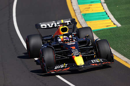 Max Verstappen of Oracle Red Bull Racing at the Australian Grand Prix on April 10, 2022.