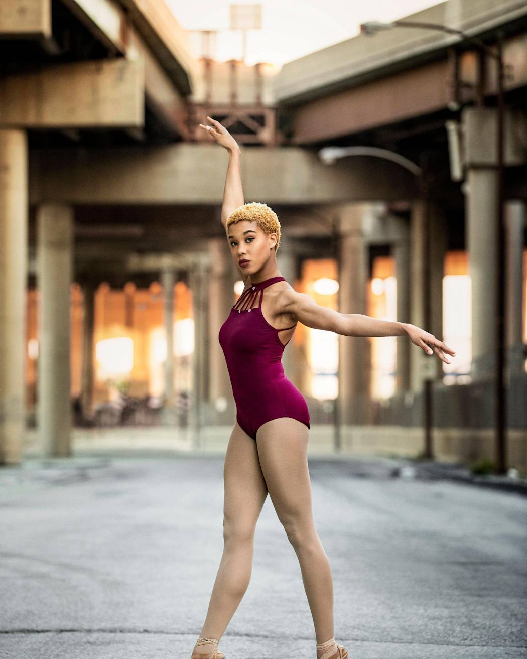 Nia Parker, 20, performs Hiplet, which marries contemporary styles like hip-hop with ballet en pointe.