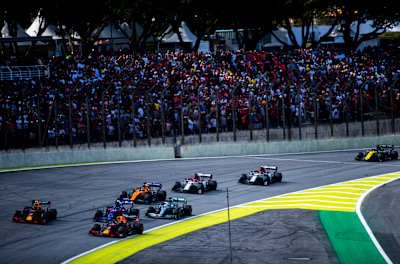 Bulls Lead After The Safety Car Restart In Brazil
