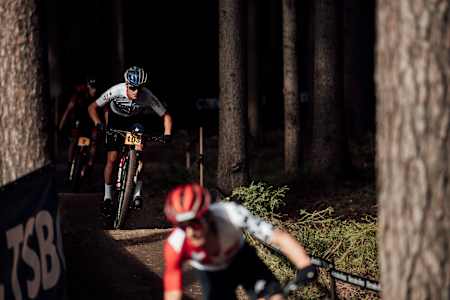Thomas Pidcock performs during UCI XC U23 in Nove Mesto na Morave, Czech Republic on October 3, 2020.