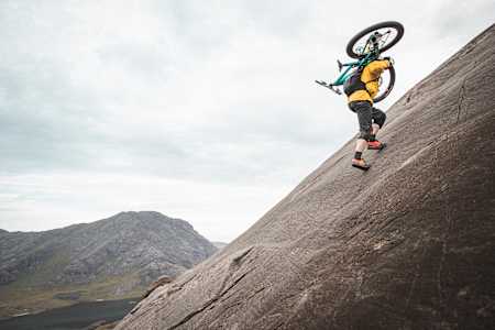 Danny MacAskill climbing Dubh Slabs, Isle of Skye