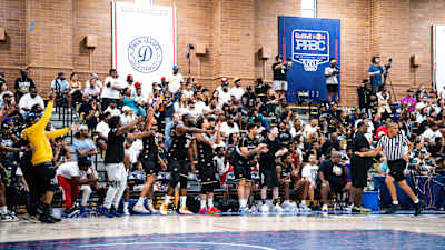 Spectators lock in at the Pro-Am Basketball Classic in LA