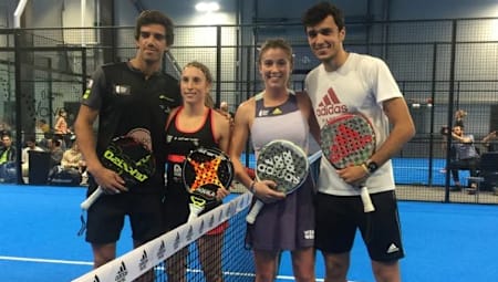 Padel players Juan Lebrón, Helena Wyckaert, Marta Ortega, Alejandro Galán