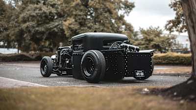 The non-traditional design makes it the ultimate rat rod machine