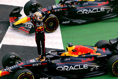 Max Verstappen of Oracle Red Bull Racing at the Mexican Grand Prix on October 30, 2022.