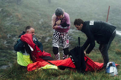 Tahnee Seagrave seen at UCI DH World Cup in Fort William 2019.