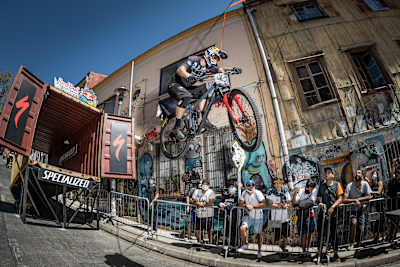 Tomas Slavik performs during Red Bull Valparaiso Cerro Abajo, in Valparaiso, Chile on February 27th, 2022.