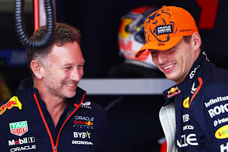 Max Verstappen von Oracle Red Bull Racing beim Großen Preis von Großbritannien 2023. 