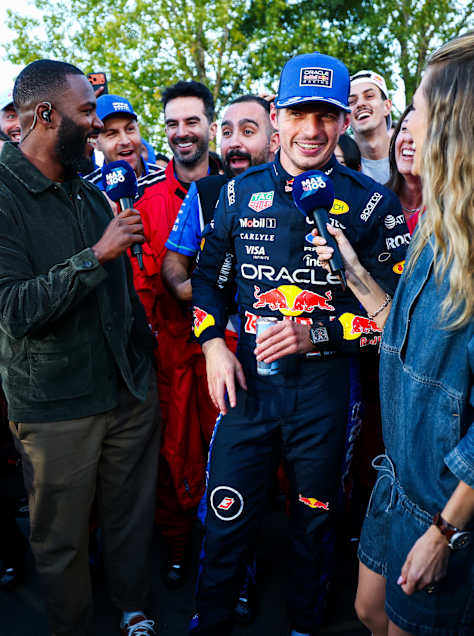 Max Verstappen answers to media after winning Max vs 100 challenge