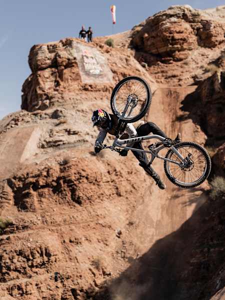 Brandon Semenuk performs during Red Bull Rampage in Virgin, Utah, USA on 12 October, 2024.