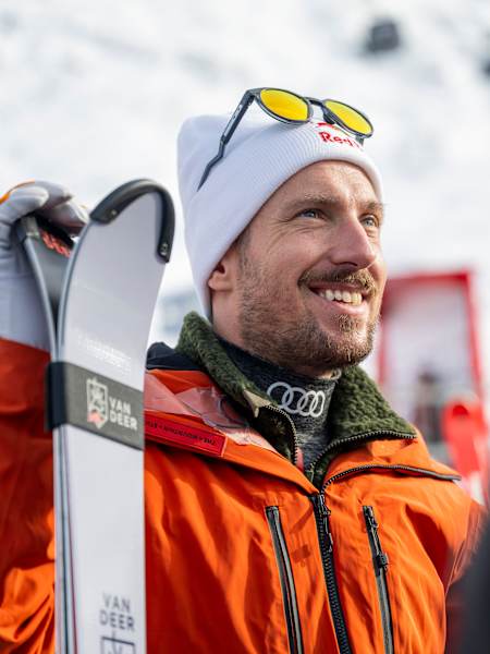 Austrian skiing legend Marcel Hirscher smiling again as he is preparing for a alpine skiing World Cup comeback
