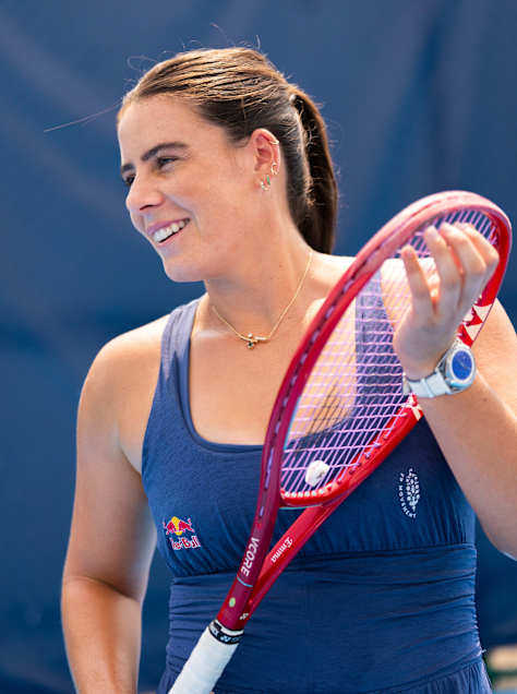 Emma Navarro poses for a portrait in Mason, Ohio, USA on August 8, 2026.
