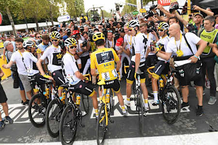 Team Sky during Tour de France 2018