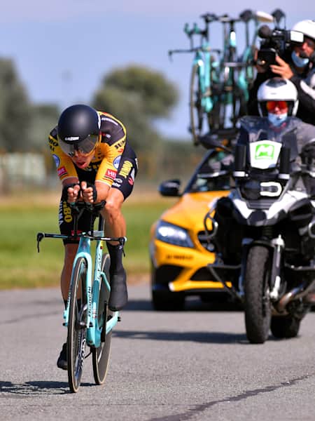 Cyclo-cross athlete Wout van Aert of Team Jumbo-Vism during the 121st Belgian Road Championship 2020 in Koksijde, Belgium.