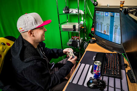 Me playing Super Mario Dram World 2. Ever since I was two years old, there's been a Nintendo in the house.