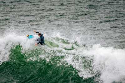 Jamie O’Brien surfs a wave in Santa Cruz, California