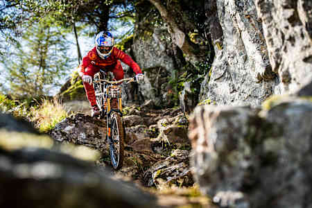 Alan Milway's advice on technique for finding the perfect line on a trail on a mountain bike.