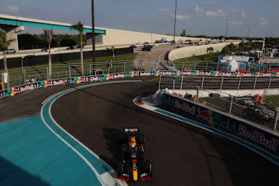 Sergio Pérez of Oracle Red Bull Racing at the Miami Grand Prix on May 8, 2022.