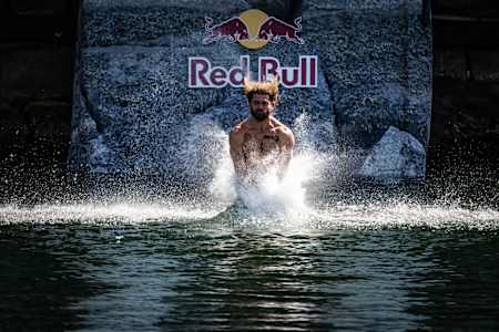 David Colturi at first stop of the Red Bull Cliff Diving World Series in Boston, USA on June 3 2022. 