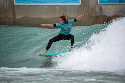 Slater Finn surfs at Red Bull Foam Wreckers 2021 in Waco, Texas