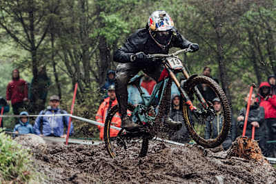 Brook Macdonald rides in the wet on Michelin tyres