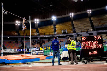 Emmanuel Karalis at the 2019 National Indoor Championships in Athens.