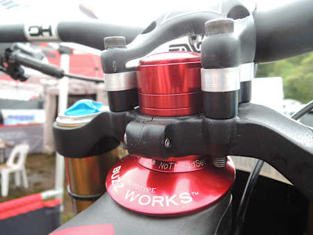 Headset hero close up of Steve Peat's headset.