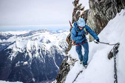 Mark Smiley at Red Bull Der Lange Weg between Courmayeur, Italy and Mt. Blanc, France on April 14, 2018.