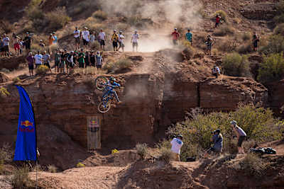 Thomas Genon rides during qualifiers at Red Bull Rampage 2012.