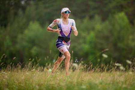 Lucy Charles-Barclay during the marathon of Challenge Roth on July 7 2019.