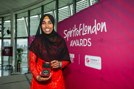 Zamzam was honoured alongside marathon icons Paula Radcliffe and David Weir