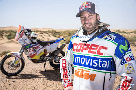 Aquí estoy durante las preparaciones para el Rally Dakar 2014.