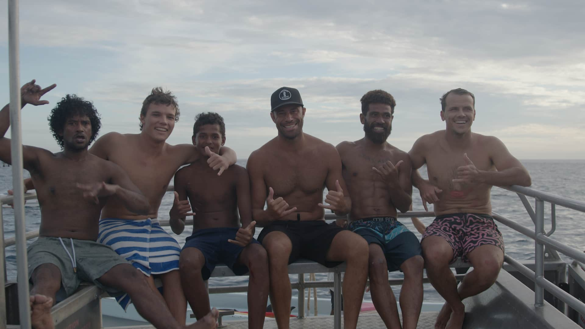 Julian Wilson and Tevita Gukilau in Fiji. 