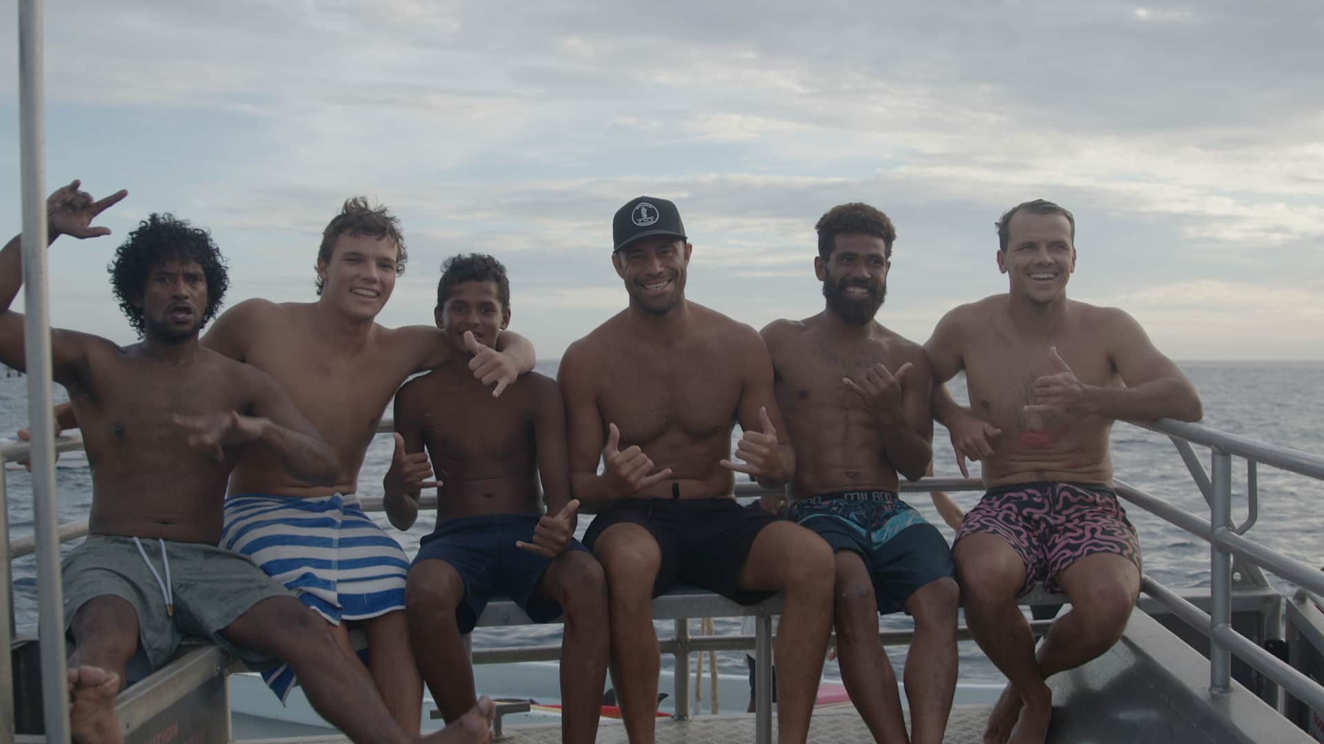 Julian Wilson and Tevita Gukilau in Fiji. 