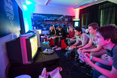 "Mario Kart" at the Red Bull Gaming Ground at the ESL Studios in 2014