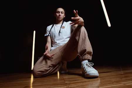 Antilai poses for a portrait after winning the Red Bull BC One Italy Cypher in Milano, Italy on May 5, 2021. 