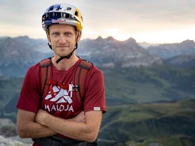 Tom Oehler poses for a portrait in Canazei, Italy on August 26, 2020.