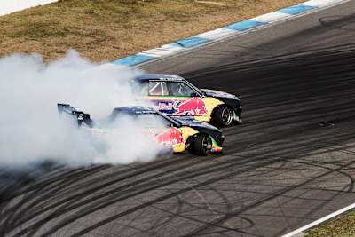 Elias Hountondji and Johannes Hountondji perform during testing at the Hockenheimring in Germany. 