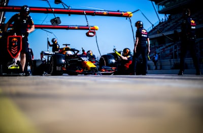 Max Comes In For A Practice Pit Stop