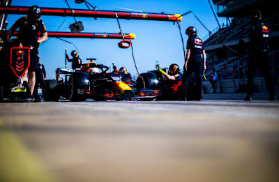Max Comes In For A Practice Pit Stop