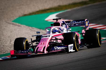 Sergio Perez stepped out in the RP19 for the SportPesa Racing Point F1 Team