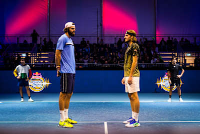 Stefanos Tsitsipas as seen at Red Bull BassLine in Vienna, Austria on October 22, 2021.