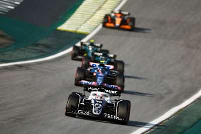 Pierre Gasly of Scuderia AlphaTauri at the São Paulo Grand Prix on November 13, 2022.