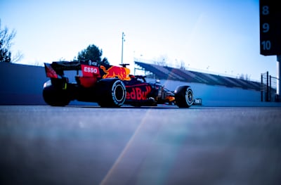 The RB16 On Track With Medium Tyres