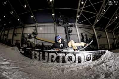 Pedro Hurtado en uno de los cajones del SnowZone.