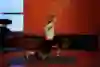 Demonstration of a jumping lunge – start in a kneeling position.