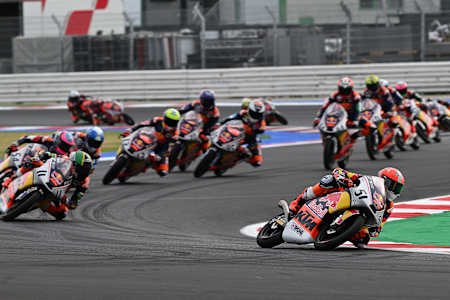 Brian Uriate leading Race 2 in Misano 2024