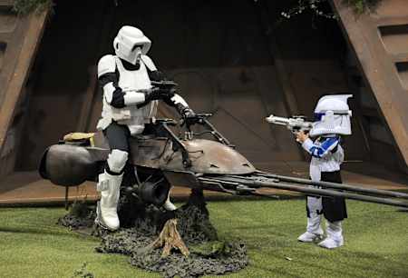 The Speeder Bike from Star Wars is a flying motorcycle and who wouldn't want one of these?
