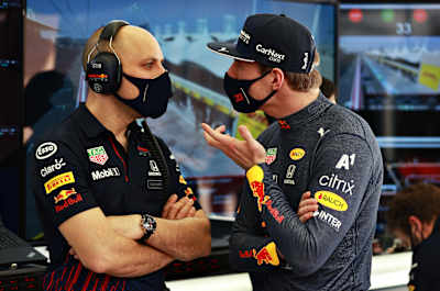 Max And His Race Engineer Gianpiero Lambiase Chat
