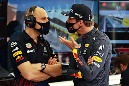 Max And His Race Engineer Gianpiero Lambiase Chat